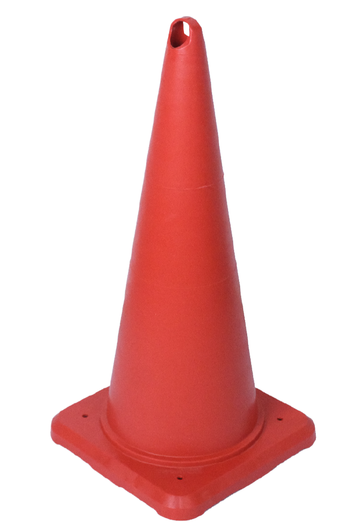 50 CM TRAFFIC CONE (SQUARE BASE) ECO (NON-REFLECTIVE)