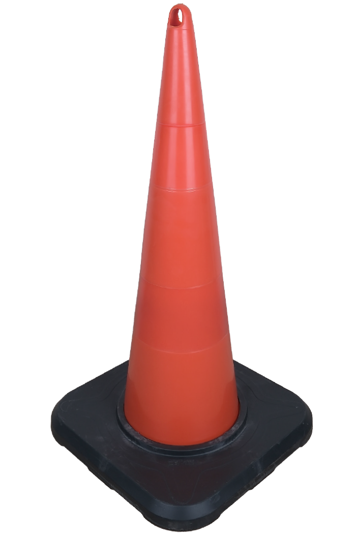 65 CM TRAFFIC CONE (SQUARE BASE) ECO (SINGLE REFLECTIVE)