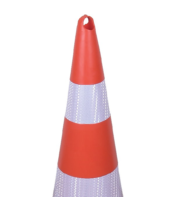 75 CM TRAFİK KONİSİ AĞIRLIKLI (DÖRTGEN) EKO (ÇİFT REFLEKTİFLİ)