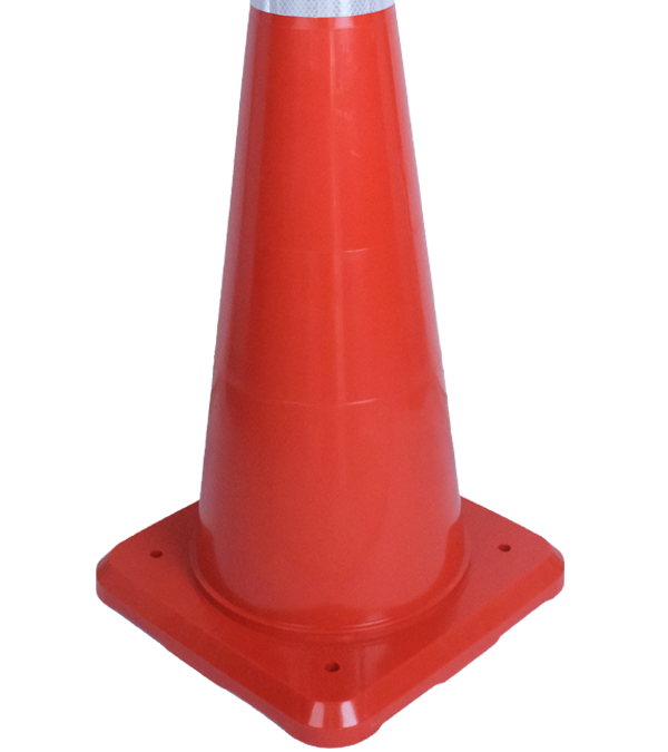 90 CM KIRILMAZ TRAFİK KONİSİ (DÖRTGEN) PVC (TEK REFLEKTİFLİ)