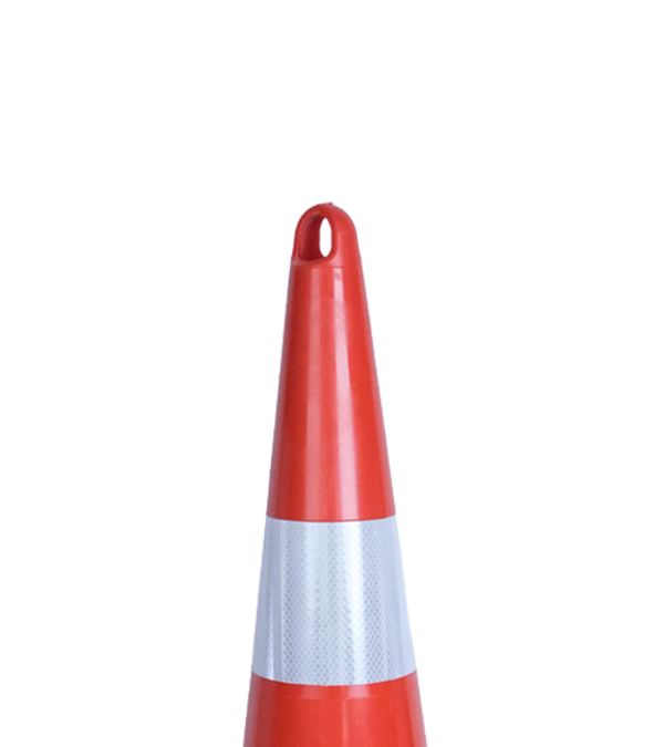 90 CM KIRILMAZ TRAFİK KONİSİ (DÖRTGEN) PVC (TEK REFLEKTİFLİ)
