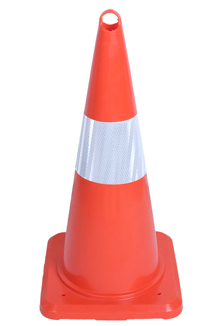 50 CM KIRILMAZ TRAFİK KONİSİ (DÖRTGEN) PVC (TEK REFLEKTİFLİ)