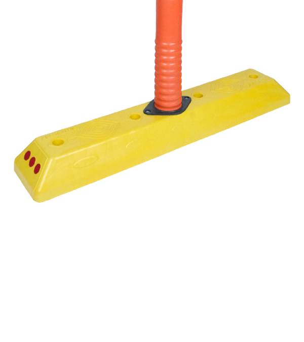 75 CM LANE MANAGEMENT BUTTON WITH DELINEATOR (YELLOW BASE) TPU